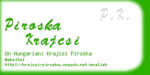 piroska krajcsi business card
